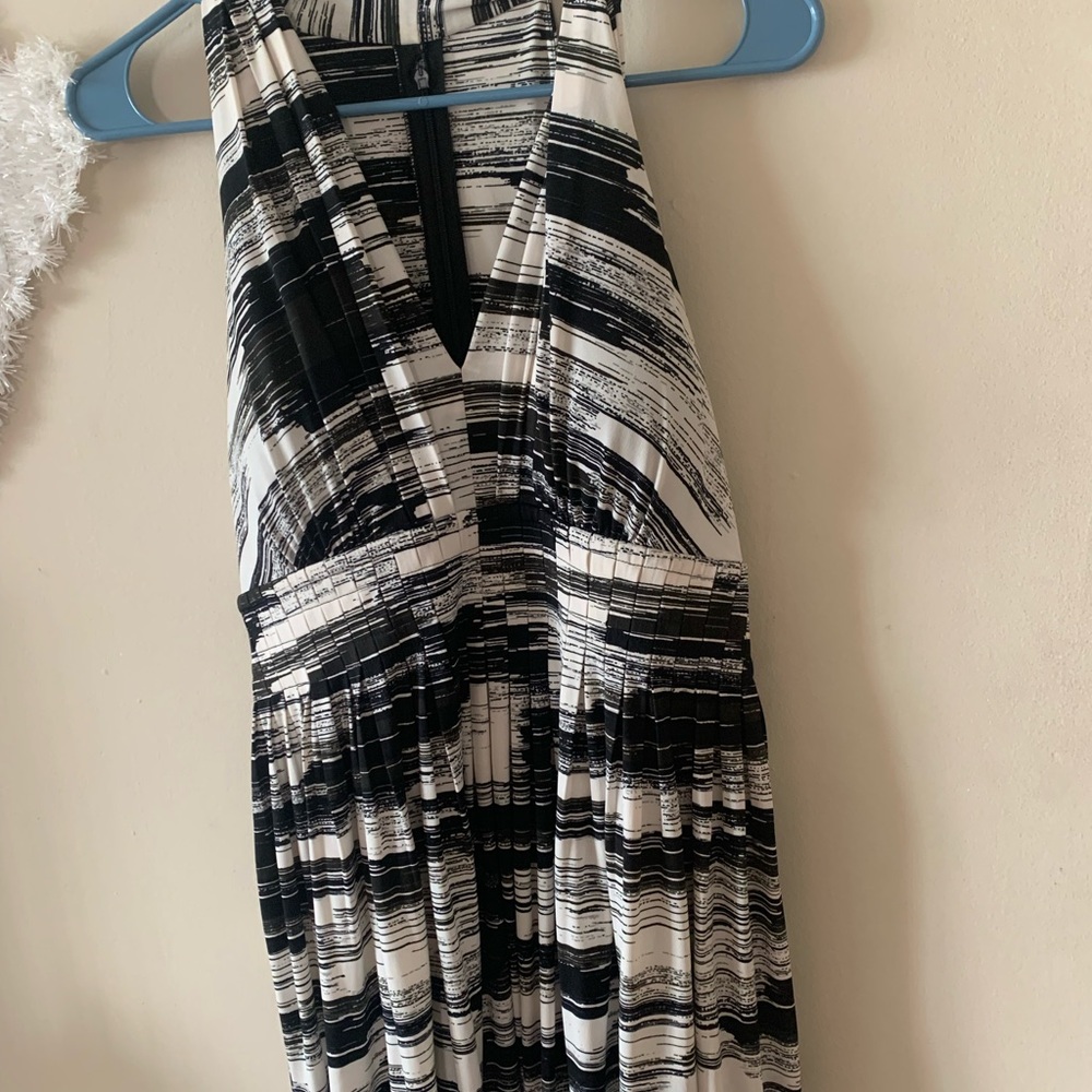 Black & White Printed Calvin Klein Dress